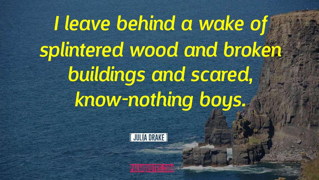 Julia Drake Quotes: I leave behind a wake