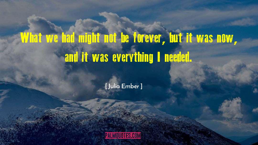 Julia Ember Quotes: What we had might not