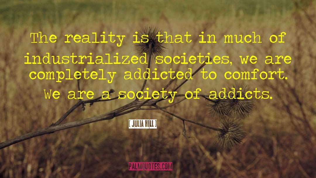 Julia Hill Quotes: The reality is that in