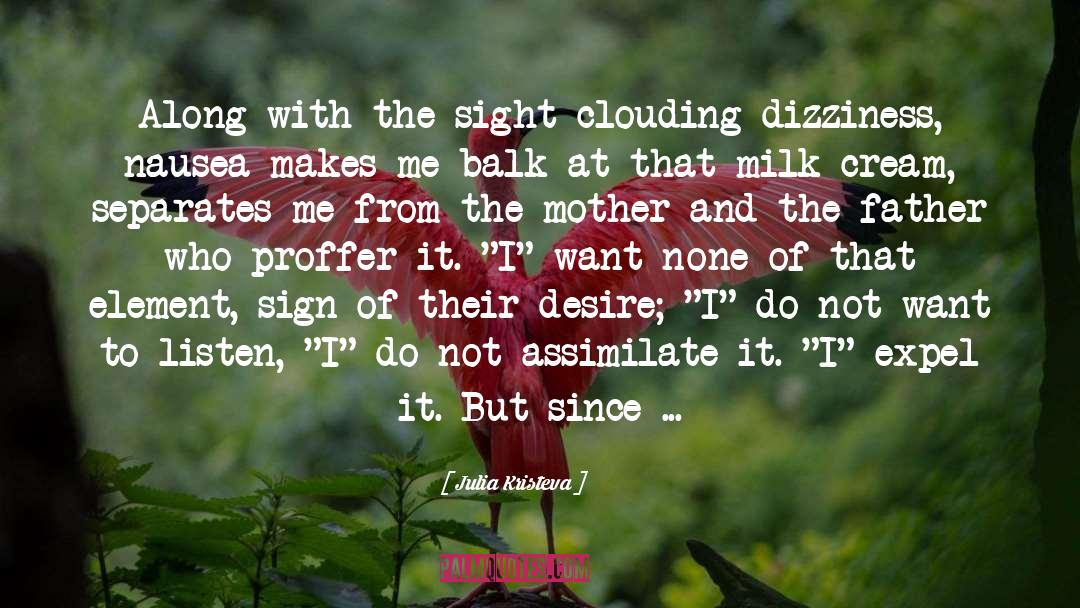 Julia Kristeva Quotes: Along with the sight-clouding dizziness,