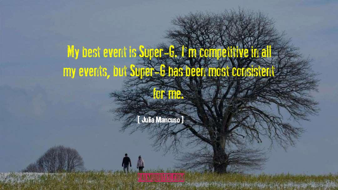 Julia Mancuso Quotes: My best event is Super-G.