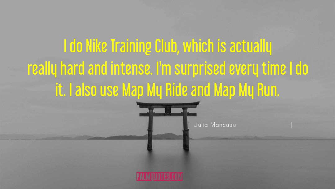 Julia Mancuso Quotes: I do Nike Training Club,