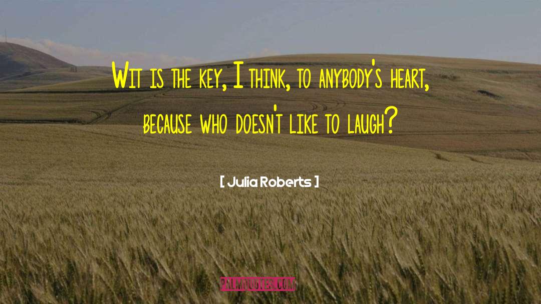 Julia Roberts Quotes: Wit is the key, I