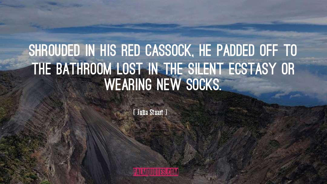 Julia Stuart Quotes: Shrouded in his red cassock,