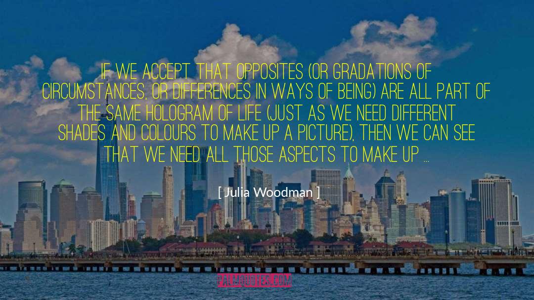 Julia Woodman Quotes: If we accept that opposites