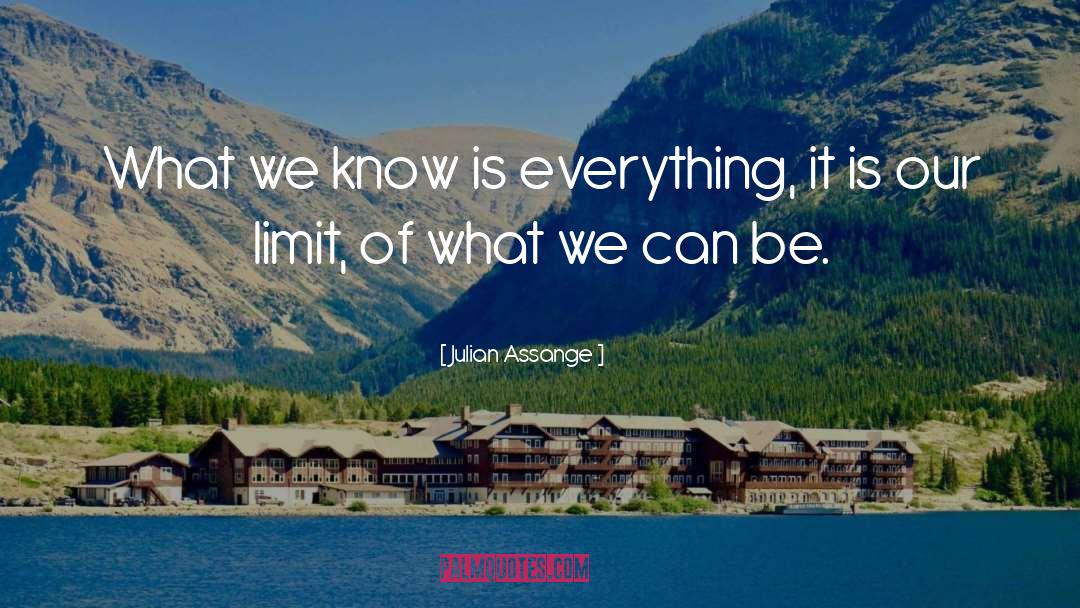 Julian Assange Quotes: What we know is everything,
