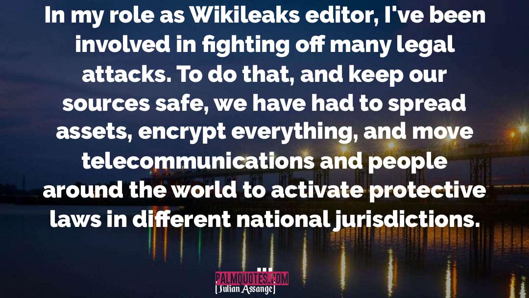 Julian Assange Quotes: In my role as Wikileaks