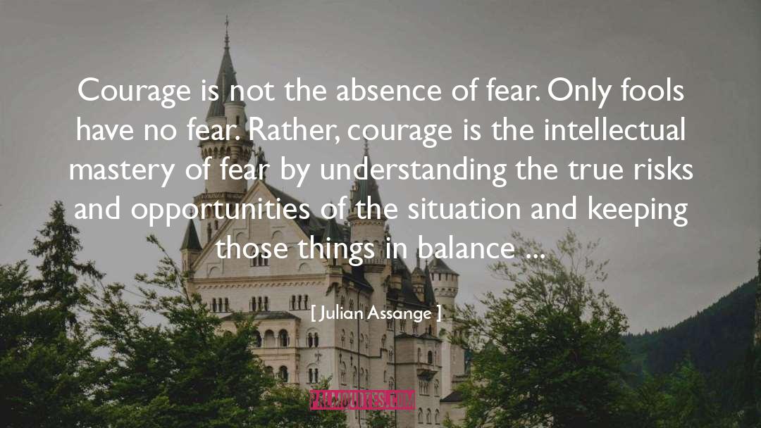 Julian Assange Quotes: Courage is not the absence