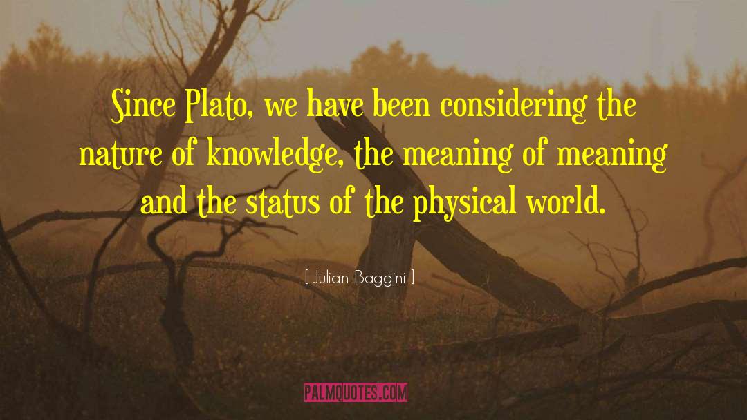 Julian Baggini Quotes: Since Plato, we have been