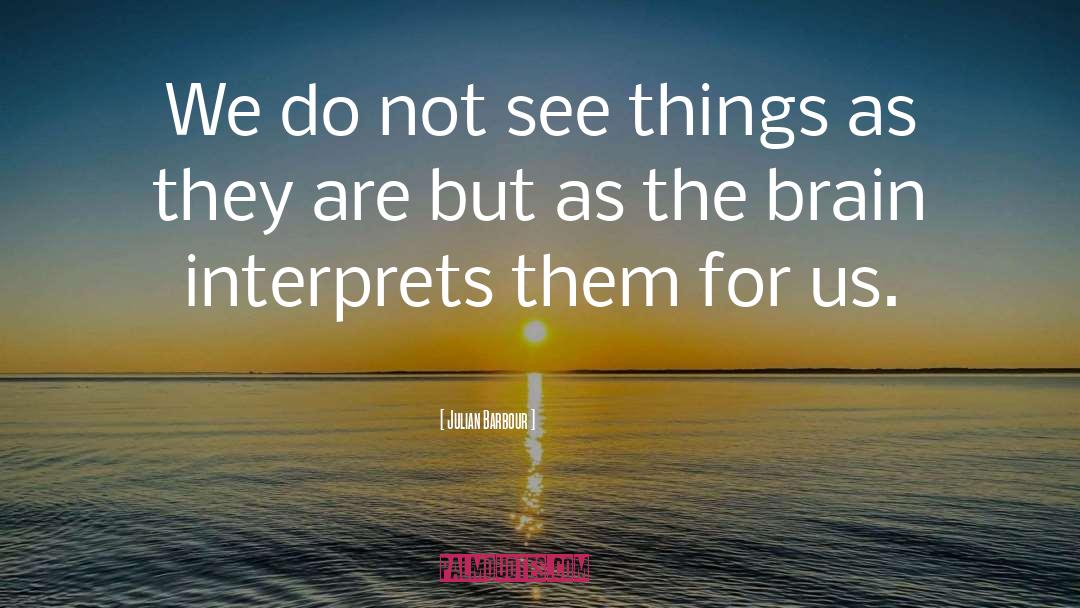 Julian Barbour Quotes: We do not see things