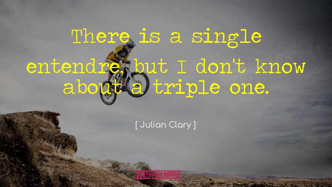 Julian Clary Quotes: There is a single entendre,