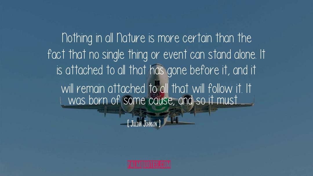 Julian Johnson Quotes: Nothing in all Nature is