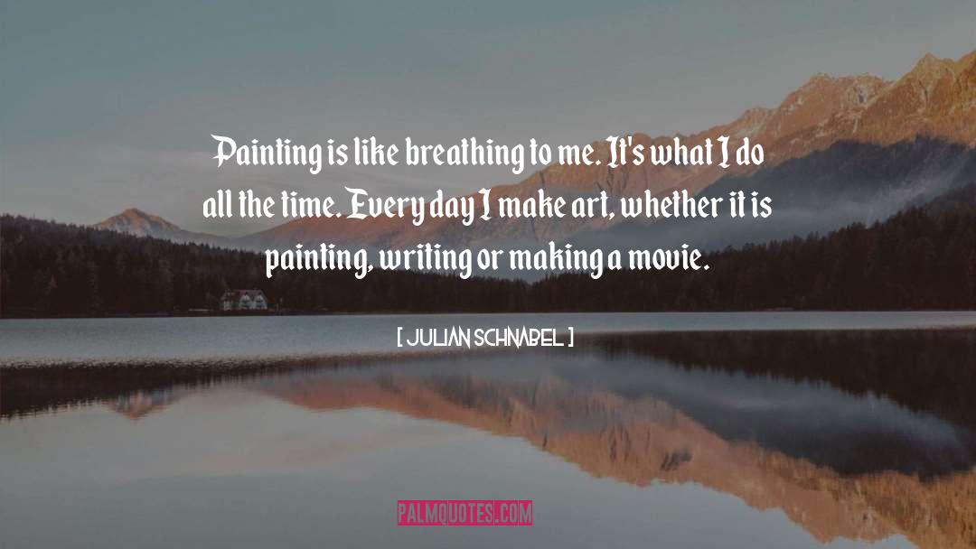 Julian Schnabel Quotes: Painting is like breathing to