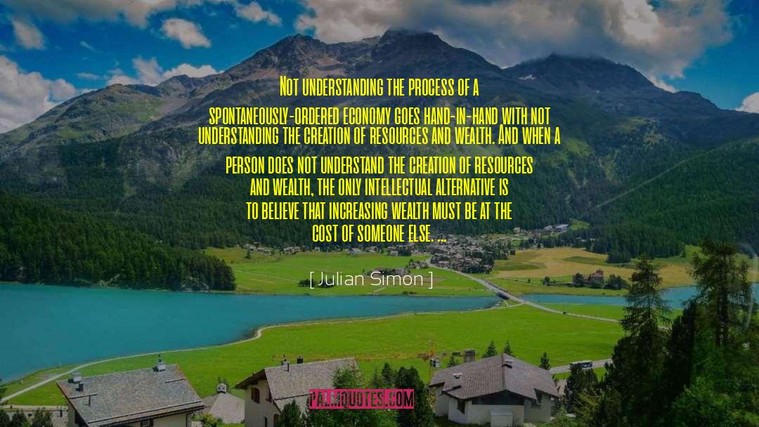 Julian Simon Quotes: Not understanding the process of