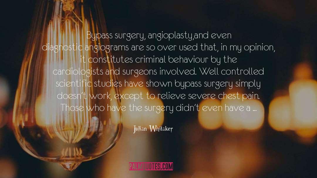 Julian Whitaker Quotes: Bypass surgery, angioplasty,and even diagnostic