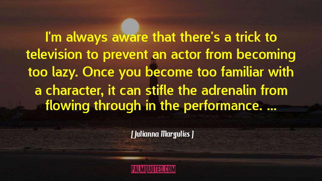 Julianna Margulies Quotes: I'm always aware that there's