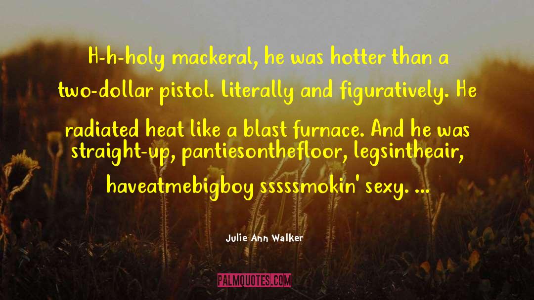 Julie Ann Walker Quotes: H-h-holy mackeral, he was hotter