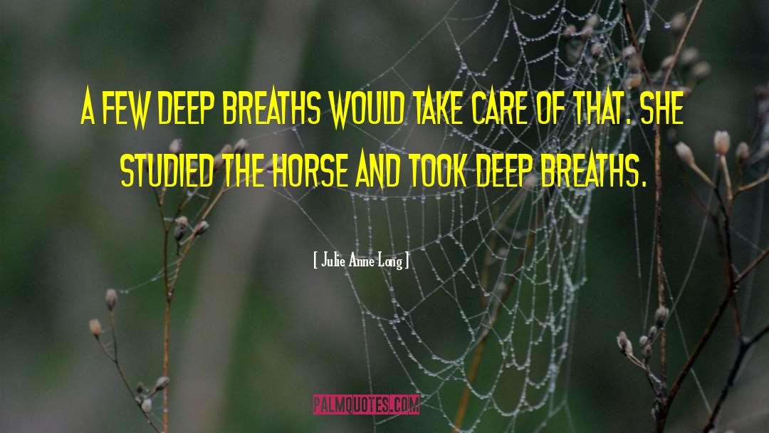 Julie Anne Long Quotes: A few deep breaths would