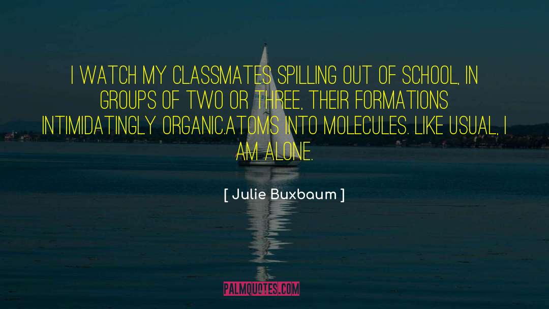 Julie Buxbaum Quotes: I watch my classmates spilling