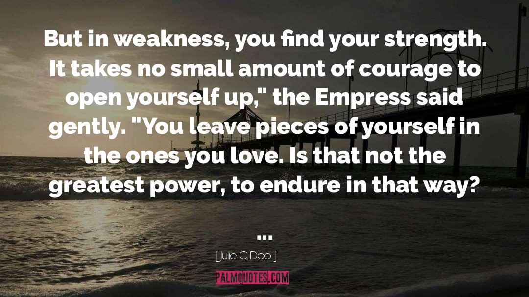 Julie C. Dao Quotes: But in weakness, you find