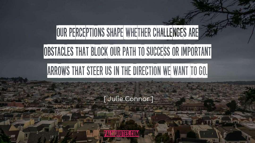 Julie Connor Quotes: Our perceptions shape whether challenges