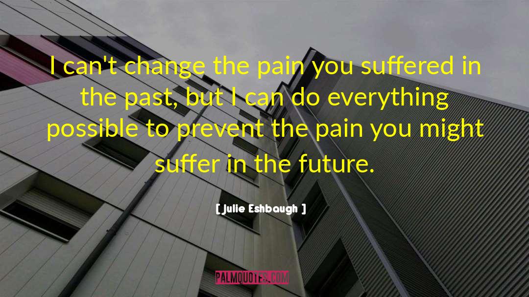 Julie Eshbaugh Quotes: I can't change the pain