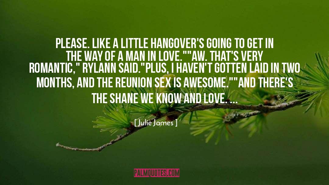 Julie James Quotes: Please. Like a little hangover's