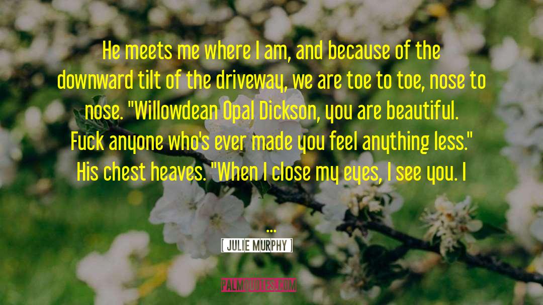 Julie Murphy Quotes: He meets me where I