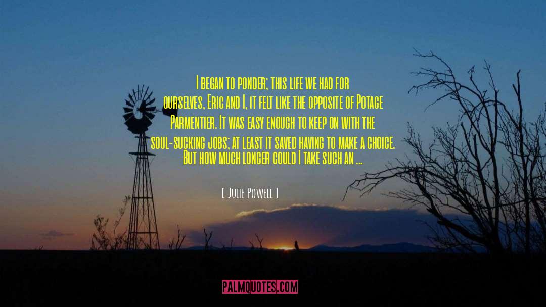 Julie Powell Quotes: I began to ponder; this