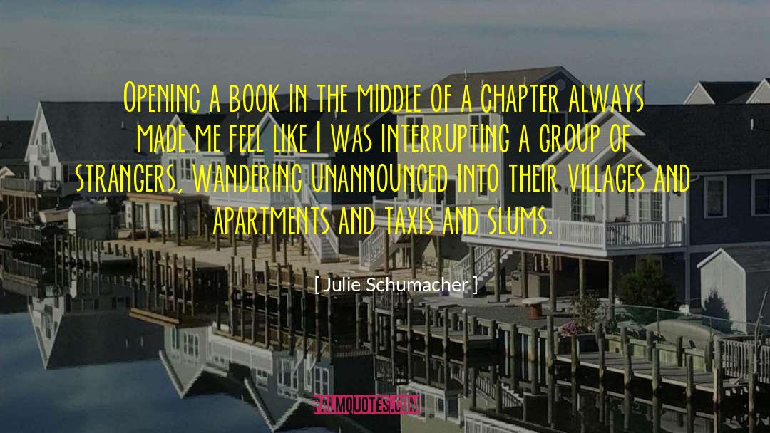 Julie Schumacher Quotes: Opening a book in the