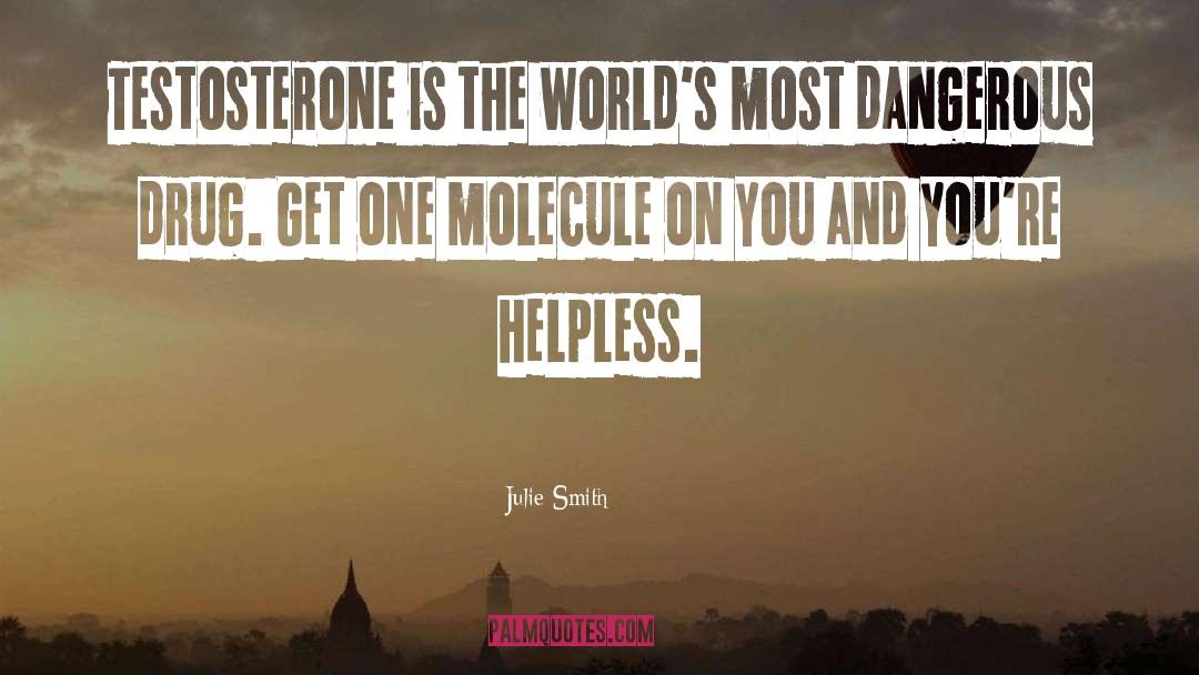 Julie Smith Quotes: Testosterone is the world's most