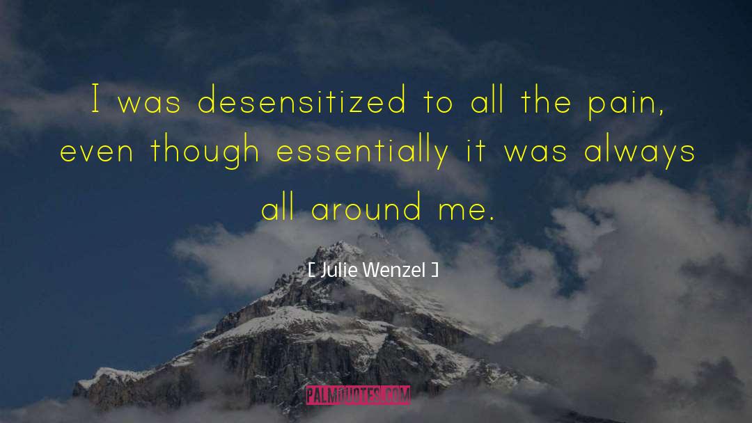Julie Wenzel Quotes: I was desensitized to all