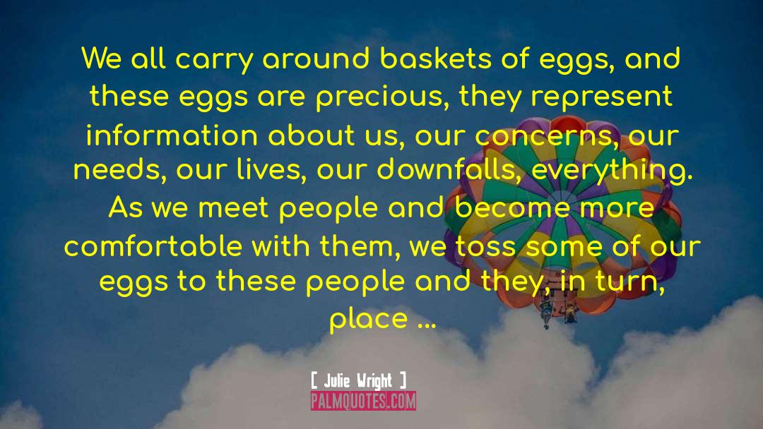 Julie Wright Quotes: We all carry around baskets