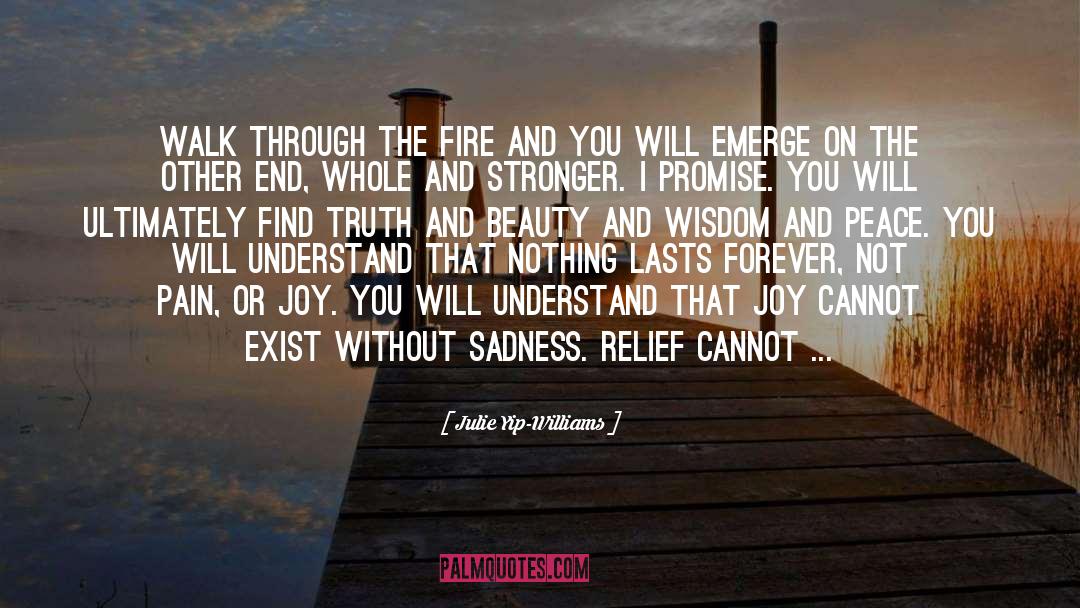 Julie Yip-Williams Quotes: Walk through the fire and