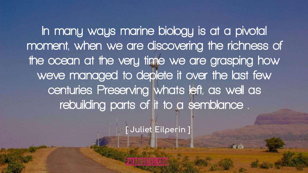 Juliet Eilperin Quotes: In many ways marine biology
