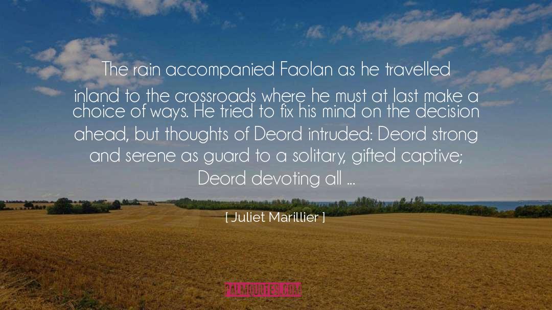 Juliet Marillier Quotes: The rain accompanied Faolan as