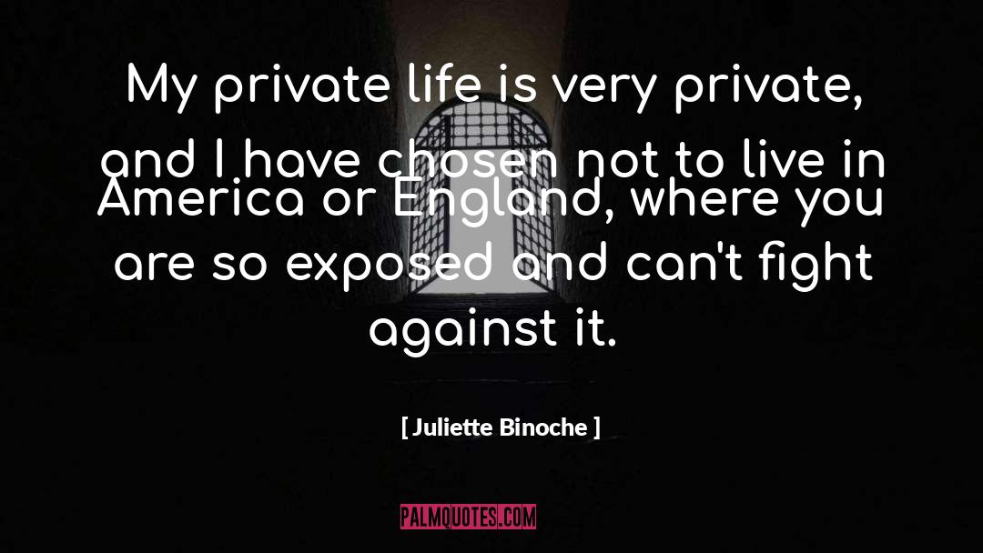 Juliette Binoche Quotes: My private life is very