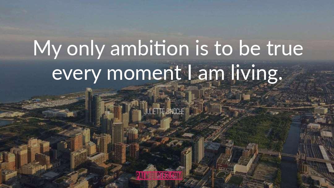 Juliette Binoche Quotes: My only ambition is to