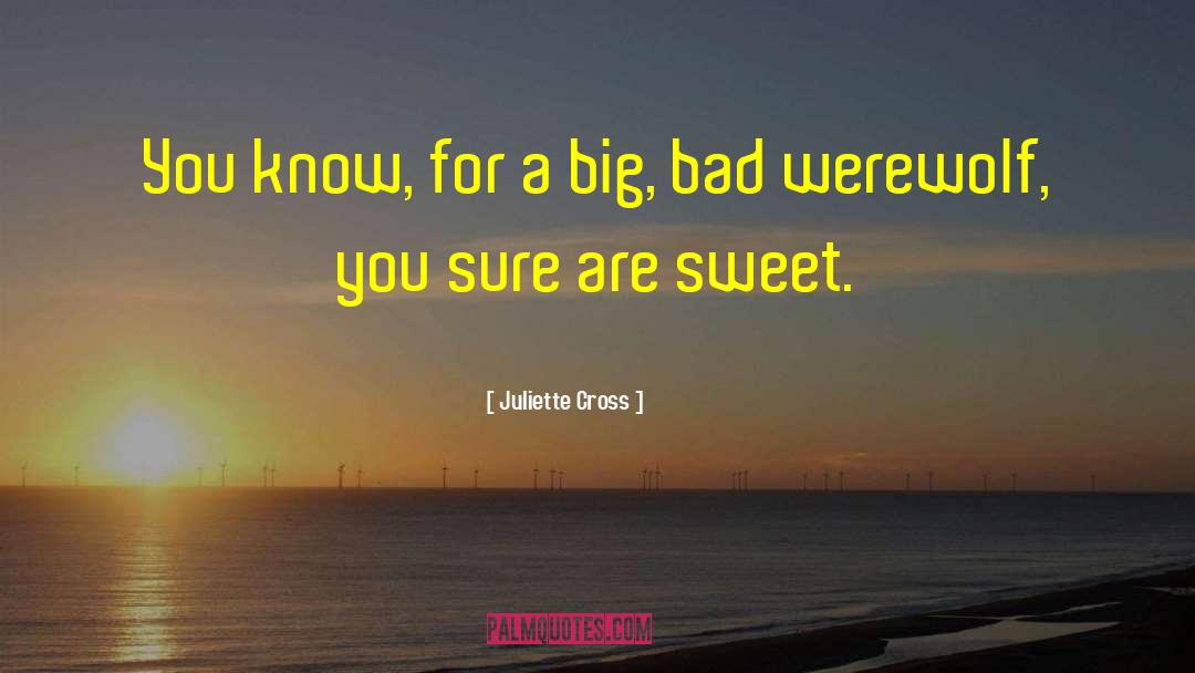 Juliette Cross Quotes: You know, for a big,
