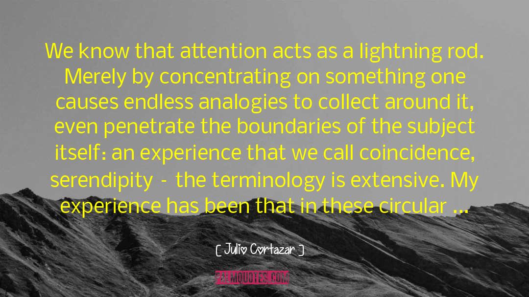 Julio Cortazar Quotes: We know that attention acts