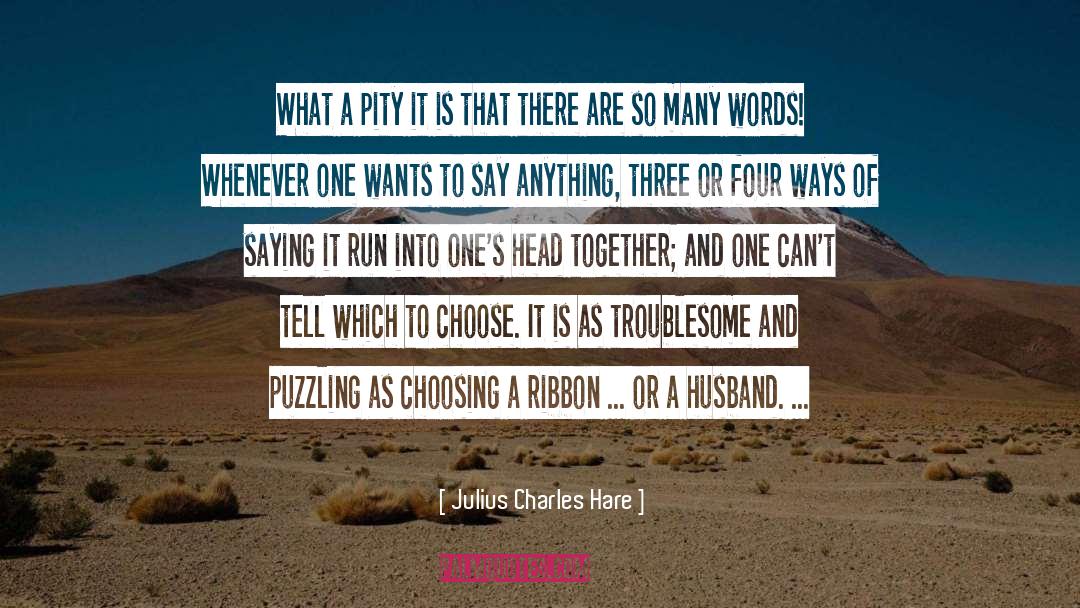 Julius Charles Hare Quotes: What a pity it is
