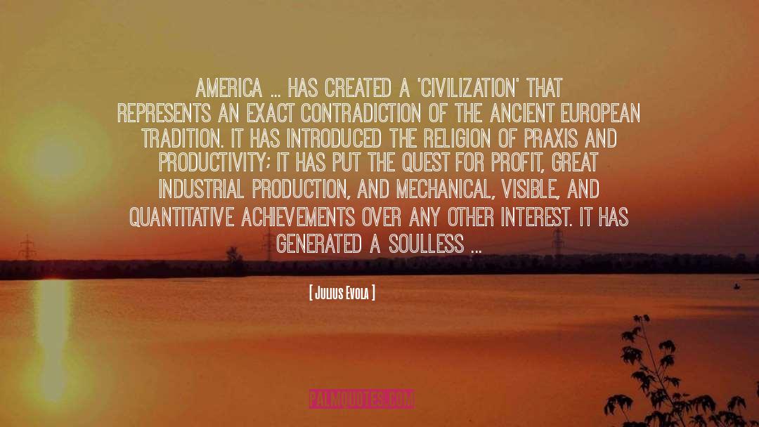 Julius Evola Quotes: America ... has created a