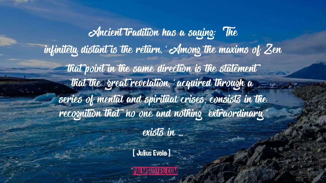 Julius Evola Quotes: Ancient tradition has a saying: