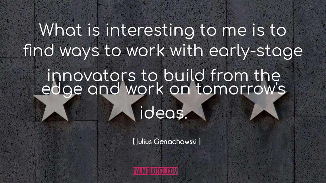 Julius Genachowski Quotes: What is interesting to me