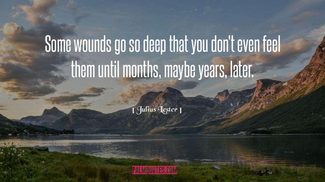 Julius Lester Quotes: Some wounds go so deep