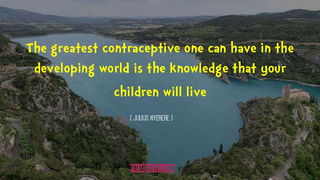 Julius Nyerere Quotes: The greatest contraceptive one can