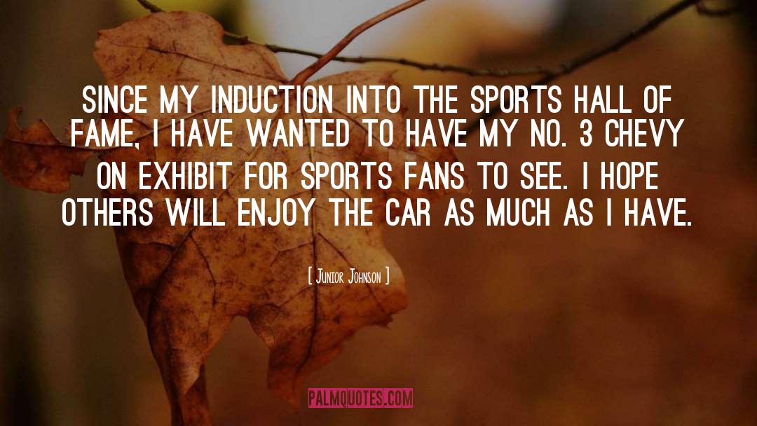 Junior Johnson Quotes: Since my induction into the