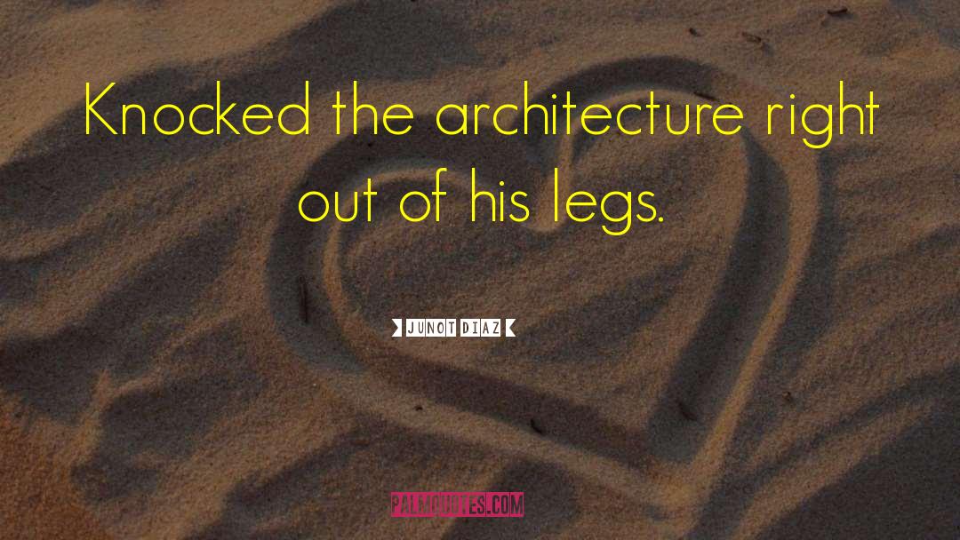 Junot Diaz Quotes: Knocked the architecture right out