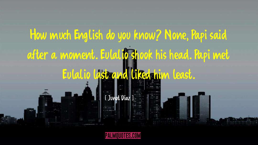 Junot Diaz Quotes: How much English do you