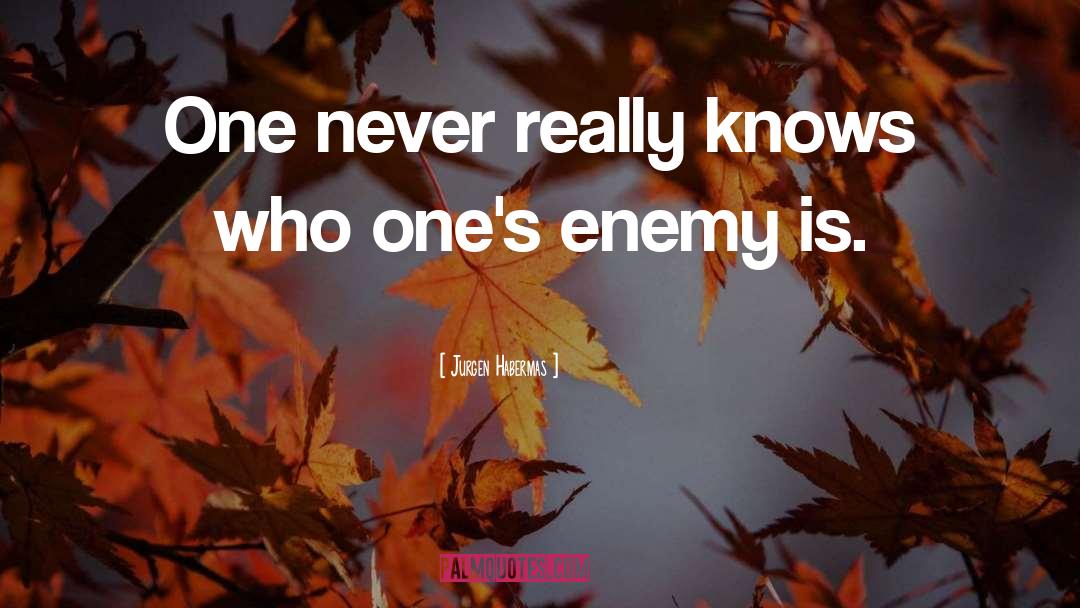 Jurgen Habermas Quotes: One never really knows who